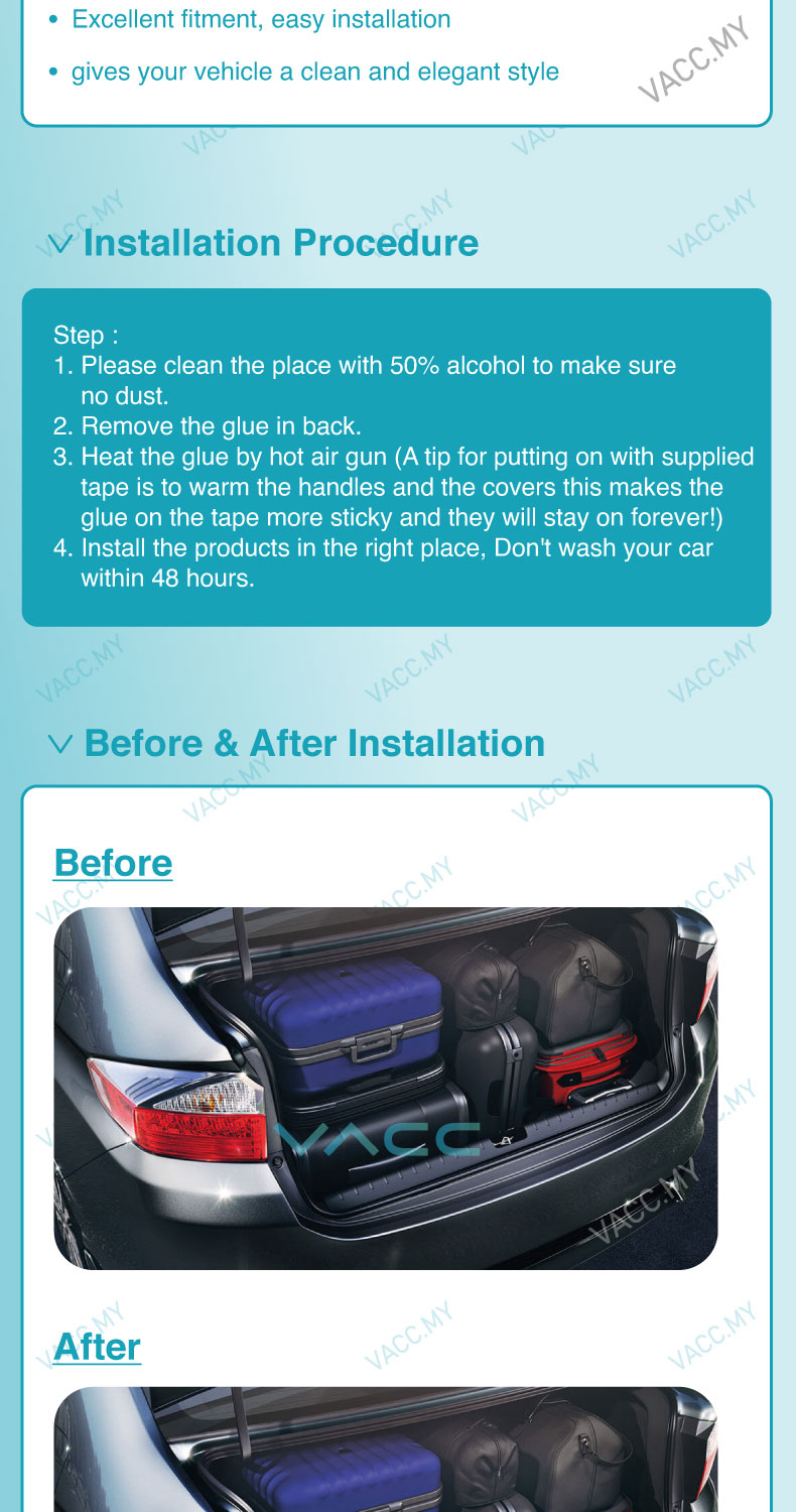 thumbnail image 2 of Bumpers & Parts For Toyota Corolla Rear Bumper Protector & Bumper Guard For City Parking Compatible Rear Bumper Protector Guard 2 of 10
