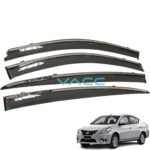 Nissan Almera N17 Door Visor With Chrome Lining
