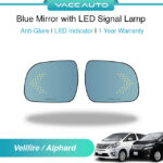 Toyota Vellfire / Alphard AH20 ANH20 Blue Mirror With LED Signal Lamp 1 Year Warranty VACC AUTO