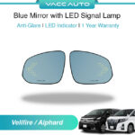 Toyota Vellfire / Alphard AH30 ANH30 Blue Mirror With LED Signal Lamp 1 Year Warranty VACC AUTO