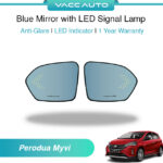 Perodua Myvi M800 Blue Mirror with LED Signal Lamp 1 Year Warranty VACC AUTO