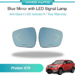 Proton X70 Blue Mirror wih LED Signal Lamp 1 Year Warranty VACC AUTO