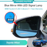 Toyota Hilux AN110 AN120 Blue Mirror with LED Signal Lamp BSM System 1 Year Warranty VACC AUTO