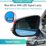 Toyota Camry XV50 Blue Mirror with LED Signal Lamp BSM System 1 Year Warranty VACC AUTO
