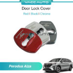 Perodua Alza W150 Door Lock Cover Red Chrome Black