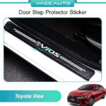 Toyota Vios AC100 Door Step Protector Sticker Carbon