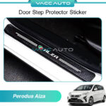 Perodua Alza 1st M500 Door Step Protector Sticker Carbon