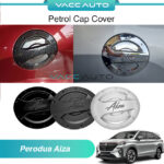 Perodua Alza 2nd W150 Petrol Cap (Glossy Black / Carbon Fiber Design / Chrome)