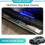 Toyota Corolla Cross XG10 OEM Door Step Black Chrome