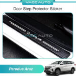 Perodua Aruz D38L Door Step Protector Sticker Carbon