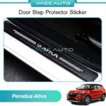 Perodua Ativa Door Step Protector Sticker Carbon