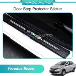 Perodua Bezza D63D Door Step Protector Sticker Carbon