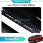 Perodua Myvi M800 Door Step Protector Sticker Carbon