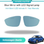 Volkswagen Beetle 2012-2018 Blue Mirror with LED Signal Lamp 1 Year Warranty VACC AUTO