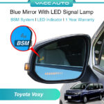 Toyota Voxy R80 Blue Mirror with LED Signal Lamp BSM System 1 Year Warranty VACC AUTO