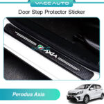 Perodua Axia B200 Door Step Protector Sticker Carbon