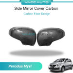 Perodua Myvi M600 Side Mirror Cover Carbon (Stick / Replace Type)