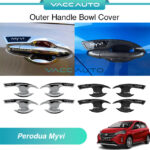 Perodua Myvi M800 Outer Handle Bowl Cover Carbon Chrome
