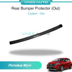 Perodua Myvi M800 Rear Bumper Protector Out Carbon