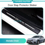 Honda Civic FE 11th Gen Door Step Protector Sticker Carbon