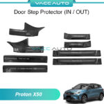 Proton X50 Door Step Protector Sill Plate Titanium Black (IN/OUT)