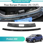 Proton X90 Rear Bumper Protector (IN / OUT) Black
