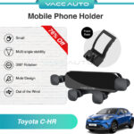 VACC AUTO Car Phone Holder Mount Bracket 360 Rotating GPS Navigation For Toyota C-HR CHR AX10 AX50 2018-2024 Car Accesso