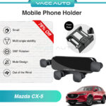 VACC AUTO Car Phone Holder Mount Bracket 360 Rotating GPS Navigation For Mazda CX5 CX-5 KF 2017-2023 Car Accessories