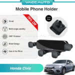 VACC AUTO Car Phone Holder Mount Bracket 360 Rotating GPS Navigation For Honda Civic FE FL 11th Gen 2022-Current Car Acc