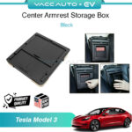 VACC AUTO Center Console Armrest Hidden Storage Box Organizer Tray For Tesla Model 3 2017-2023 Car Accessories