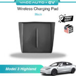 VACC AUTO Center Console Wireless Charging Silicone Pad For Tesla Model 3 Highland 2024 Car Accessories