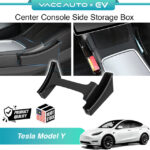 VACC AUTO Center Console Side Storage Box Organizer Tray Both Side For Tesla Model Y 2020-2024 Car Accessories
