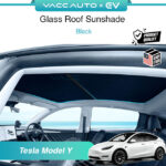 VACC AUTO Split Sunshade Cover Front Rear Sunroof Skylight Glass Roof Shading For Tesla Model Y 2020-2024 Car Accessorie
