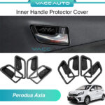 Perodua Axia B200 1st Gen Inner Handle Protector Cover Carbon Black