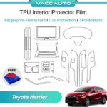 VACC AUTO Transparent TPU Interior Protector Film Scratch Resistant Protective Film For Toyota Harrier XU80 2020-2024 Car Accessories