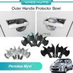 Perodua Myvi 1st M300 Outer Handle Bowl Carbon Black Chrome