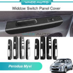 Perodua Myvi 1st M300 Window Switch Panel Cover Carbon Black
