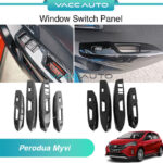 Perodua Myvi M800 3rd Gen Window Switch Panel Carbon Black