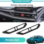 Perodua Axia A300 Center Aircond Lining Protector Cover Carbon Glossy Black