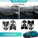 Perodua Axia A300 Inner Handle Protector Cover Carbon Glossy Black