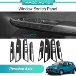 Perodua Axia A300 Window Switch Panel Carbon Glossy Black