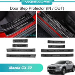 Mazda CX30 CX-30 DM Door Step Protector IN / OUT Titanium Black