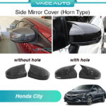 Honda City GM6 Side Mirror Carbon Cover (Horn Design)
