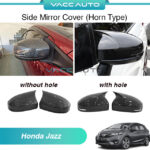 Honda Jazz 3rd GK Side Mirror Carbon Cover (Horn Design)