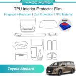 VACC AUTO Transparent TPU Interior Protector Film Scratch Resistant Protective Film For Toyota Alphard AH40 AGH40 Car Accessories