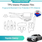 VACC AUTO Transparent TPU Interior Protector Film Scratch Resistant Protective Film For Toyota Camry XV70 ACV70 Car Accessories