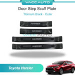 Toyota Harrier Xu80 4th Gen 2020-2024 Door Step Protector Scuff Plate Titanium Black OUT