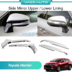 Toyota Harrier Xu80 4th Gen 2020-2024 Side Mirror Upper Lower Lining Chrome