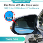 Toyota RAV4 XA30 2008-2012 Blue Mirror with LED Signal Lamp BSM System 1 Year Warranty VACC AUTO
