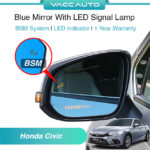 Honda Civic FE FL 11th Gen 2022-Current Blue Mirror with LED Signal Lamp BSM System 1 Year Warranty VACC AUTO